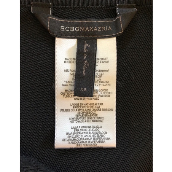 BCBG Black Bodycon Bandage Dress - Picture 3 of 4